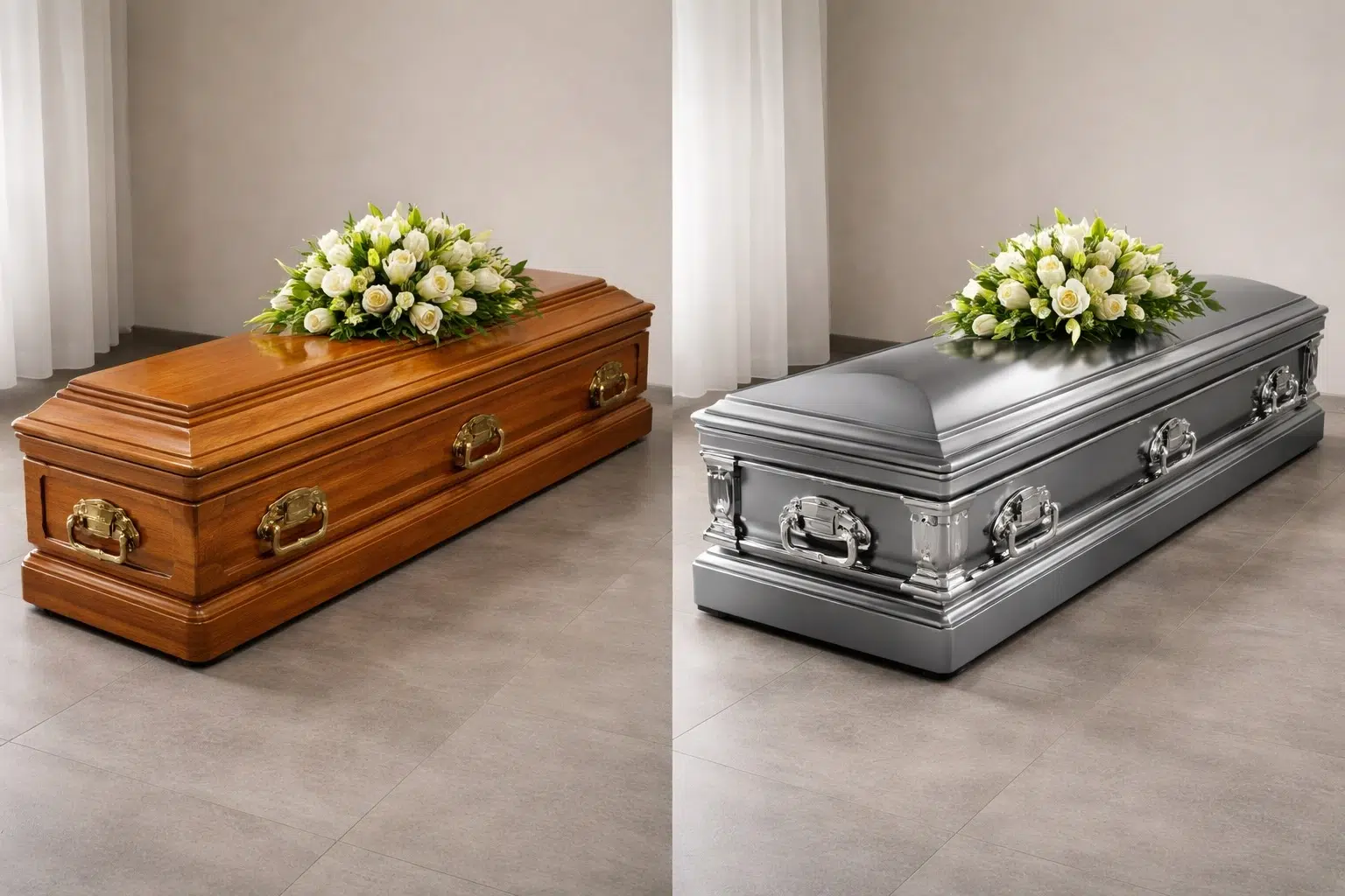 Wood vs Metal Coffins